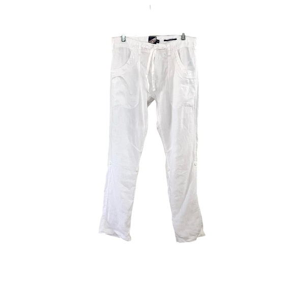 Pure White Linen Pants - Picture 2 of 10